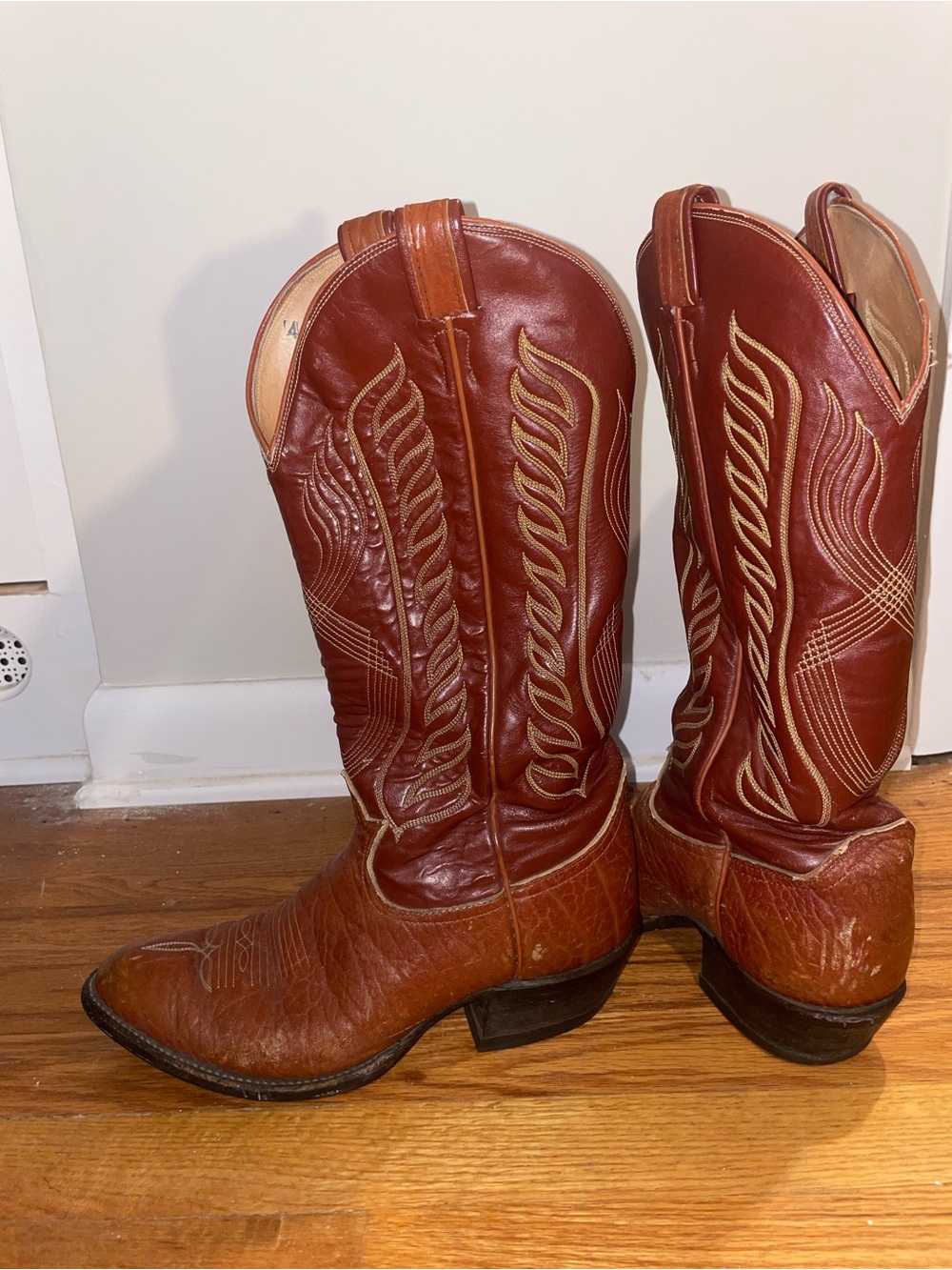 Brown Leather Western Cowboy Boots